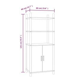 Buffet haut 60x40x141 cm Bois d'ingénierie