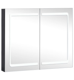 Armoire de salle de bain à miroir LED 80x12,2x68 cm