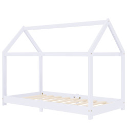 Cadre de lit d'enfant Blanc Bois de pin massif 80x160 cm