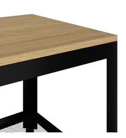 Table basse Marron clair et noir 90x45x45 cm MDF et fer