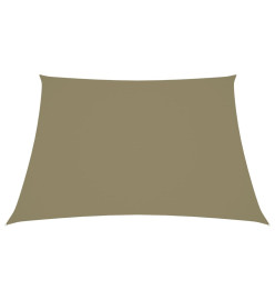 Voile de parasol Tissu Oxford trapèze 4/5x4 m Beige