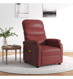 Fauteuil de massage électrique Rouge bordeaux Similicuir