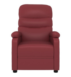 Fauteuil de massage électrique Rouge bordeaux Similicuir