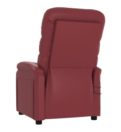 Fauteuil de massage électrique Rouge bordeaux Similicuir