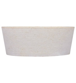 Lavabo Crème Ø40x15 cm Marbre