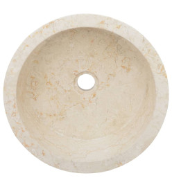 Lavabo Crème Ø40x15 cm Marbre