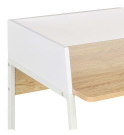 Bureau Blanc et chêne 90 x 60 x 88 cm