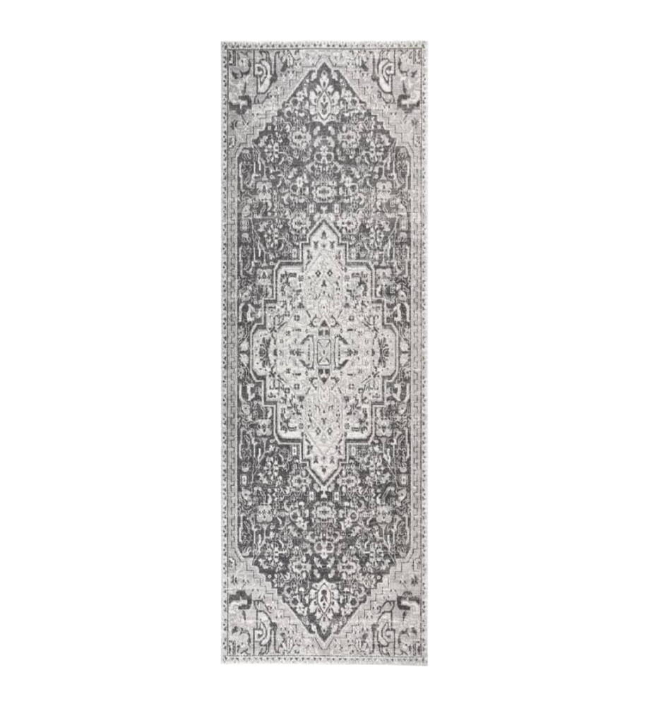 Tapis à tissage plat d'extérieur 80x250 cm Gris clair