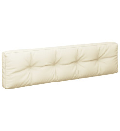 Coussins de palette 2 pcs crème tissu
