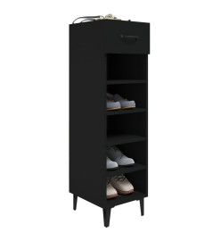 Armoire à chaussures Noir 30x35x105 cm Bois d'ingénierie