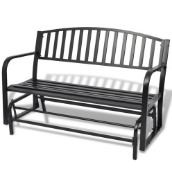 Banc balançoire en acier noir