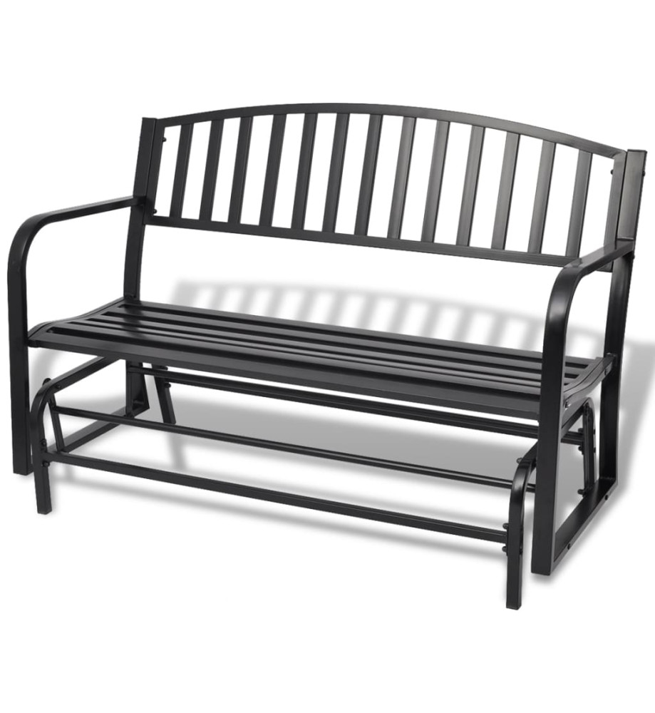 Banc balançoire en acier noir