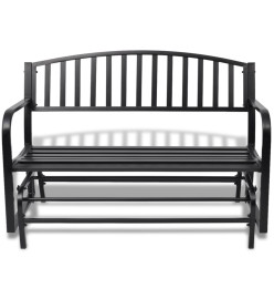 Banc balançoire en acier noir