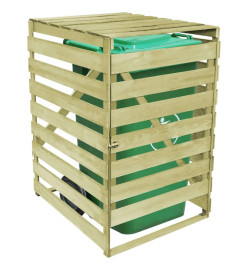 Abri pour poubelle 240 L Bois imprégné