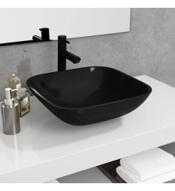 Lavabo Verre 42x42x14 cm Noir