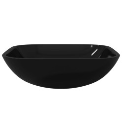 Lavabo Verre 42x42x14 cm Noir