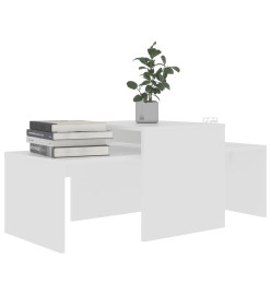 Ensemble de tables basses Blanc 100x48x40 cm Aggloméré