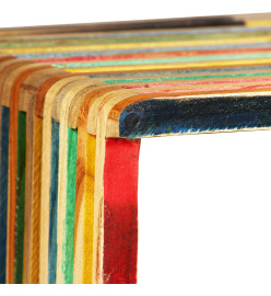 Jeu d'étagère murale 3 pcs Teck massif recyclé Multicolore