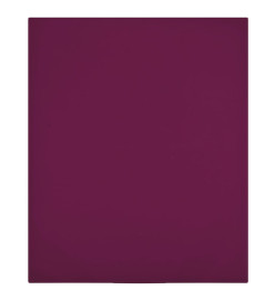 Draps-housses Jersey 2 pcs Bordeaux 90x200 cm Coton