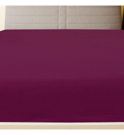 Draps-housses Jersey 2 pcs Bordeaux 90x200 cm Coton