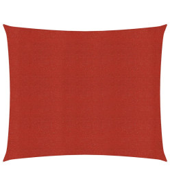 Voile d'ombrage 160 g/m² Rouge 7x7 m PEHD