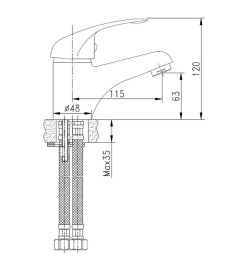 SCHÜTTE Mitigeur de lavabo à basse pression MAGNA chrome