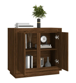 Buffet chêne marron 80x34x75 cm bois d'ingénierie