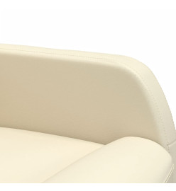 Fauteuil de massage blanc crème similicuir