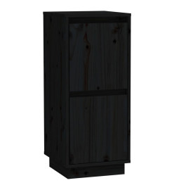 Buffet Noir 31,5x34x75 cm Bois massif de pin