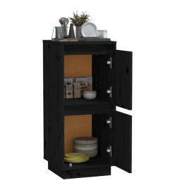 Buffet Noir 31,5x34x75 cm Bois massif de pin