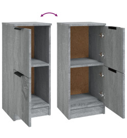 Buffets 2 pcs Sonoma gris 30x30x70 cm Bois d'ingénierie