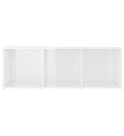 Meuble TV Blanc brillant 107x35x37 cm Aggloméré