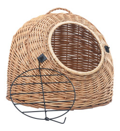 Cage de transport pour chats 50x42x40 cm Saule naturel