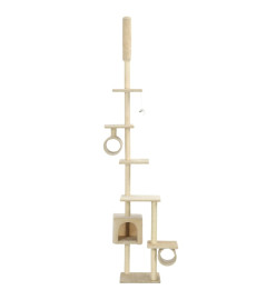 Arbre à chat avec griffoirs en sisal 260 cm Beige