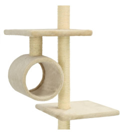 Arbre à chat avec griffoirs en sisal 260 cm Beige