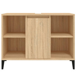 Meuble d'évier chêne sonoma 80x33x60 cm bois d'ingénierie