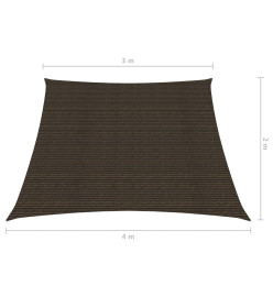 Voile d'ombrage 160 g/m² Marron 3/4x2 m PEHD