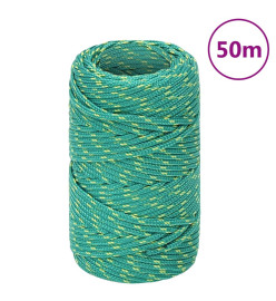 Corde de bateau Vert 2 mm 50 m Polypropylène