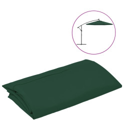 Tissu de remplacement pour parasol déporté vert 300 cm