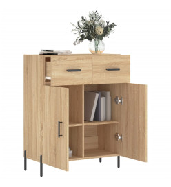 Buffet chêne sonoma 69,5x34x90 cm bois d'ingénierie