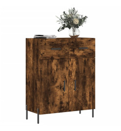 Buffet chêne fumé 69,5x34x90 cm bois d'ingénierie