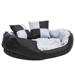 Coussin réversible lavable pour chien Gris et noir 85x70x20 cm