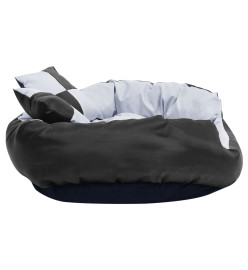 Coussin réversible lavable pour chien Gris et noir 85x70x20 cm