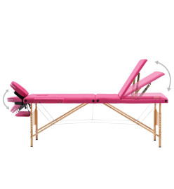 Table de massage pliable 3 zones Bois Rose