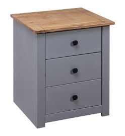 Table de chevet Gris 46x40x57 cm Pin Gamme Panama