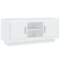 Meuble TV blanc 102x35x45 cm bois d'ingénierie