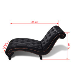 Chaise longue Marron Similicuir