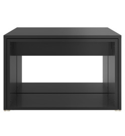 Tables basses gigognes 3 pcs Noir brillant 60x60x38cm Aggloméré