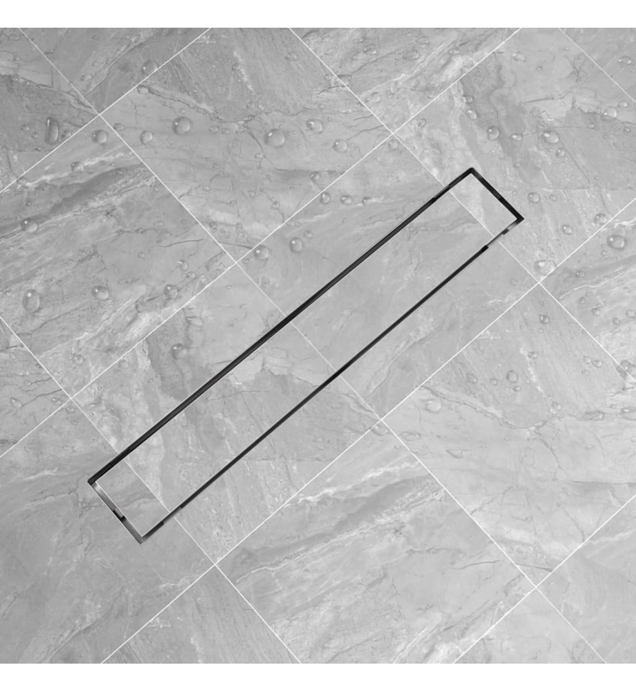 Drain de douche linéaire 730 x 140 mm Acier inoxydable