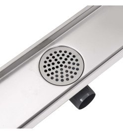 Drain de douche linéaire 730 x 140 mm Acier inoxydable